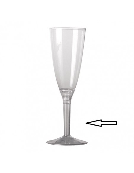BASI FLUTE TRASPARENTE IN PLASTICA H.8 CM CONF. 20PZ - BASI FLUTE TRASPARENTE IN PLASTICA H.8 CM CONF. 20PZ -