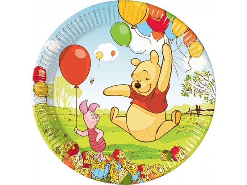 Piatto 23 cm busta 8 pz WINNIE THE POOH - L'Officina delle feste