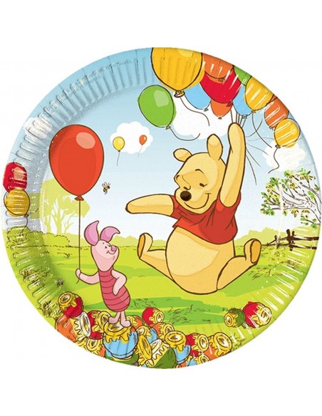 Piatto 23 cm busta 8 pz WINNIE THE POOH - L'Officina delle feste