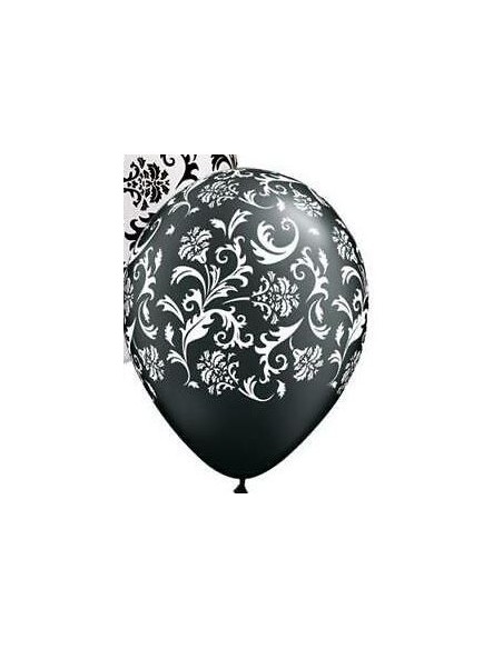 PALLONE LATTICE 12" DAMASCATO NERO ST. BIANCA 30CM 0PZ -