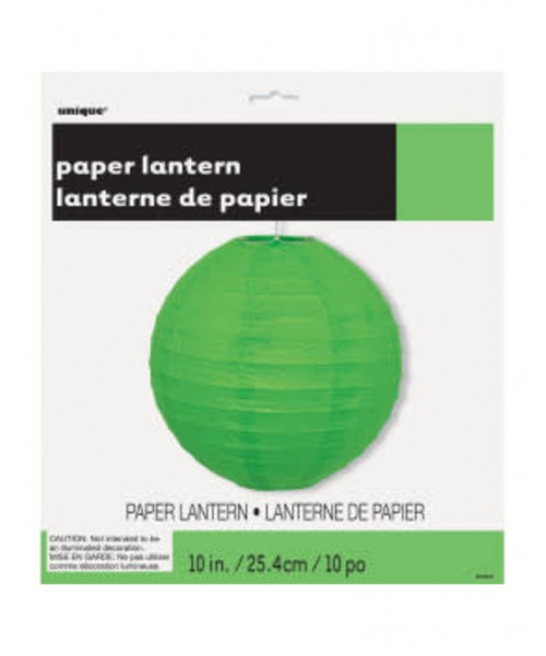 LANTERNA CARTA DIAM.24,5 CM VERDE LIME GREEN - L'Officina delle
