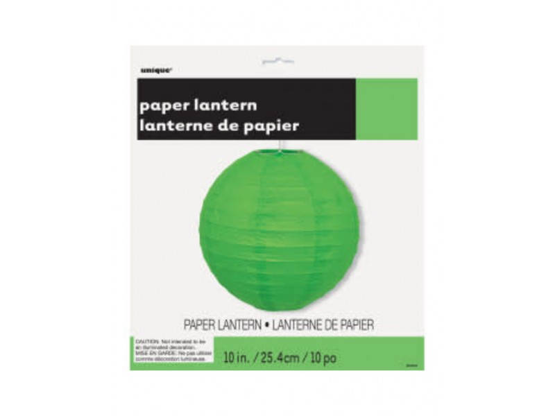 LANTERNA CARTA DIAM.24,5 CM VERDE LIME GREEN - L'Officina delle