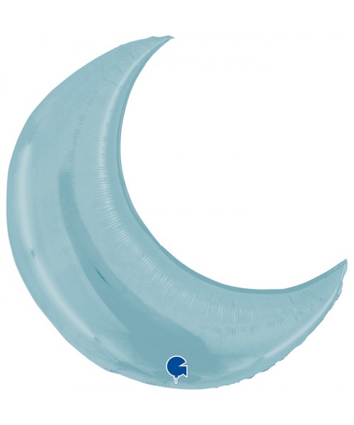 PALLONE MYLAR 35" LUNA PASTELLO CELESTE 76X78 - L'Officina