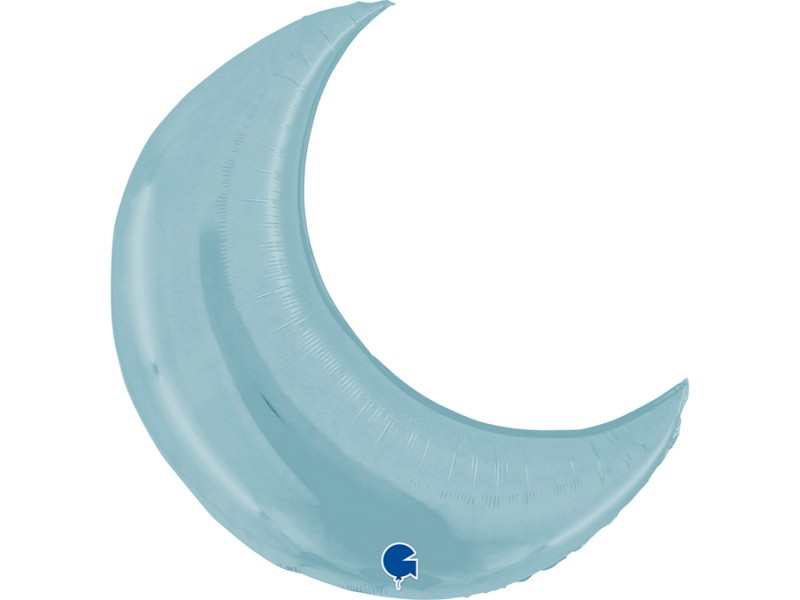 PALLONE MYLAR 35" LUNA PASTELLO CELESTE 76X78 - L'Officina