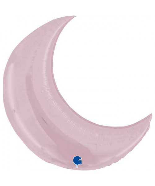 PALLONE MYLAR 35" LUNA PASTELLO ROSA 76X78 - L'Officina delle