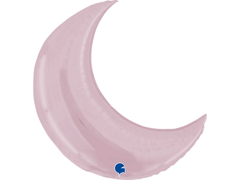 PALLONE MYLAR 35" LUNA PASTELLO ROSA 76X78 - L'Officina delle