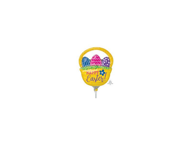 PALLONE 9" MINISHAPE CESTINO CON UOVA PASQUALI 28CM -