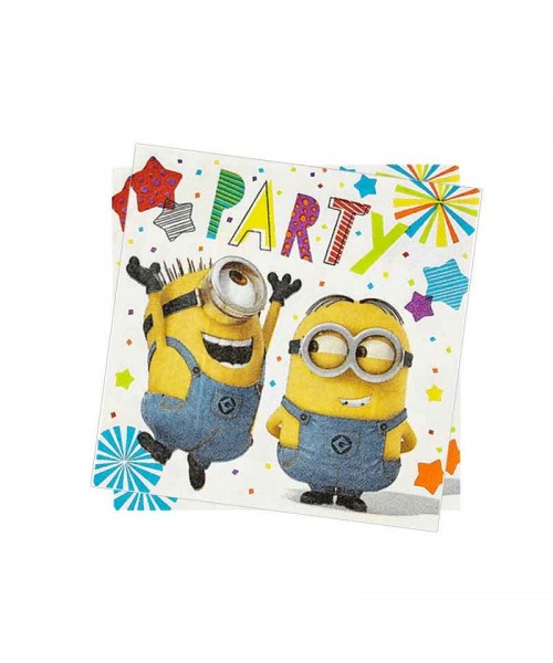 TOVAGLIOLO 33X33 PZ. 20 MINION DESPICABLE ME - L'Officina delle