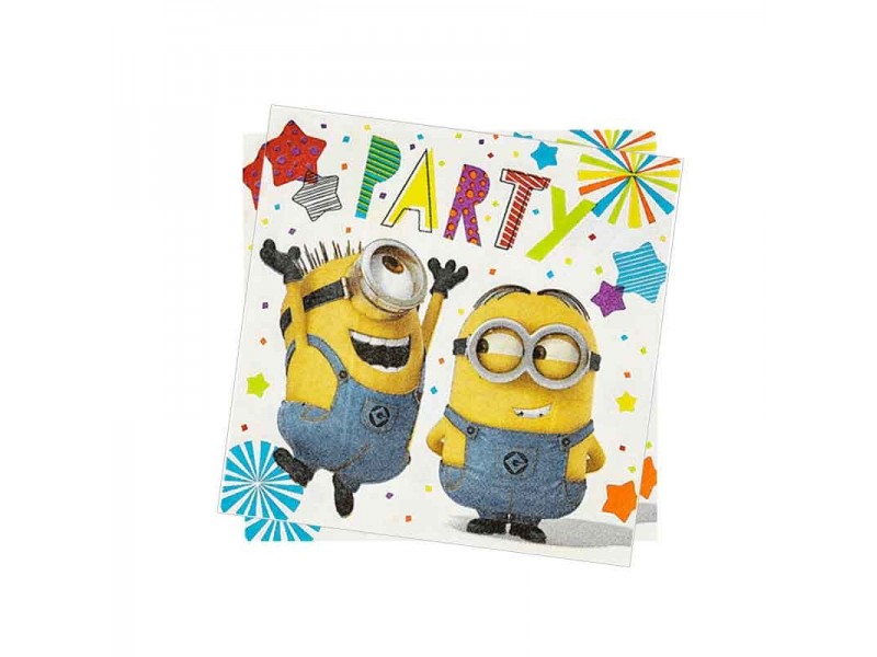 TOVAGLIOLO 33X33 PZ. 20 MINION DESPICABLE ME - L'Officina delle