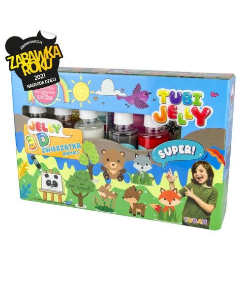 TUBI JELLY SET 6 COLORI ANIMALI - L'Officina delle feste