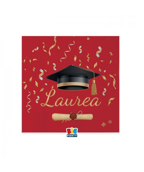 20 TOVAGLIOLINI 25X25 LAUREA GLAMOUR - L'Officina delle feste