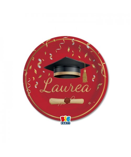 8 PIATTI CM.18 LAUREA GLAMOUR - L'Officina delle feste