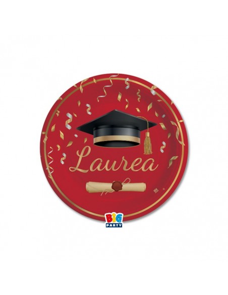 8 PIATTI CM.18 LAUREA GLAMOUR - L'Officina delle feste