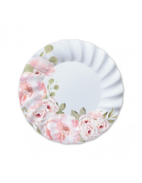 8 PIATTI CM.25 FLORAL - L'Officina delle feste