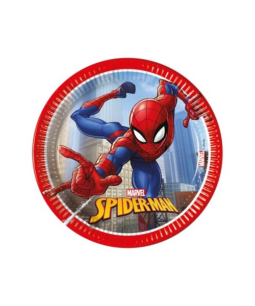 PIATTO CARTA CM. 20 SPIDERMAN CRIME FIGHTER PZ. 8 - L'Officina