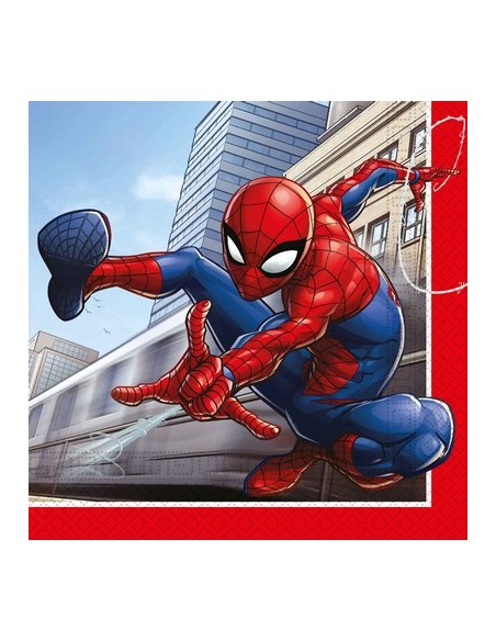 TOVAGLIOLO 33X33CM SPIDERMAN CRIME FIGHTER 20PZ - L'Officina TOVAGLIOLO 33X33CM SPIDERMAN CRIME FIGHTER 20PZ - L'Officina