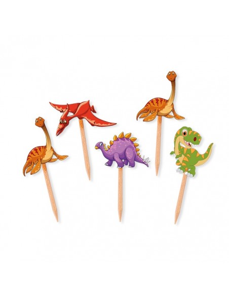 25 PICKS SAGOMATI DINOSAURI JURASSIC 4X7CM - L'Officina delle