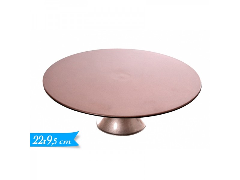 ALZATINA PLASTICA ROSE GOLD MEDIA DIAM. 22CM 9,5H CM -