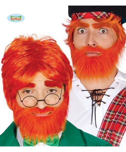 PARRUCCA ROSSA CON BARBA