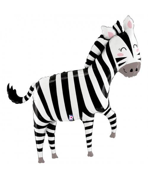 PALLONE MYLAR 50" ZEBRA CM.90X84 - L'Officina delle feste
