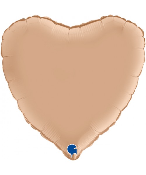 PALLONE CUORE MYLAR 18" SATIN NUDE 45CM - L'Officina delle feste