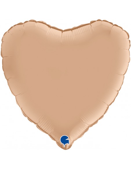 PALLONE CUORE MYLAR 18" SATIN NUDE 45CM - L'Officina delle feste
