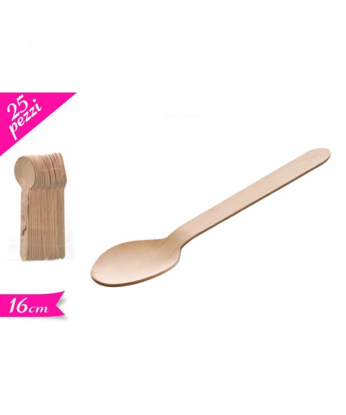 CUCCHIAIO BAMBU' 25PZ LEGNO 15CM - L'Officina delle feste