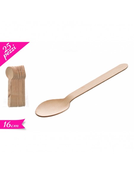 CUCCHIAIO BAMBU' 25PZ LEGNO 15CM - L'Officina delle feste CUCCHIAIO BAMBU' 25PZ LEGNO 15CM - L'Officina delle feste