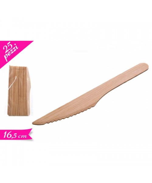 COLTELLO BAMBU' 25PZ LEGNO 15CM - L'Officina delle feste