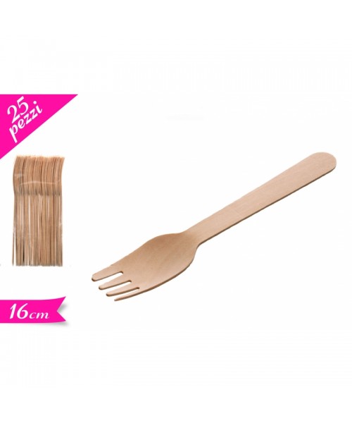 FORCHETTA BAMBU' 25PZ LEGNO 15CM - L'Officina delle feste