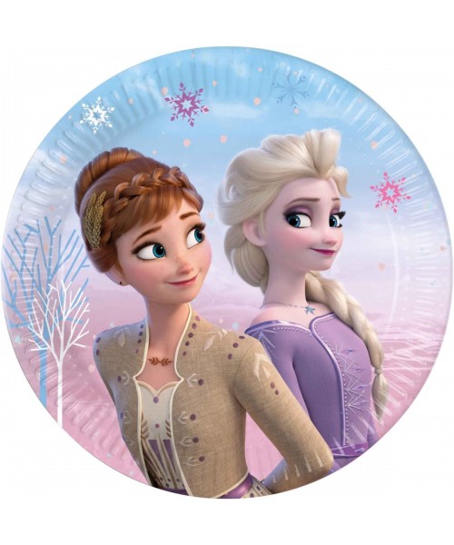 PIATTO CARTA 20CM FROZEN II WIND SPIRIT 8PZ - L'Officina delle