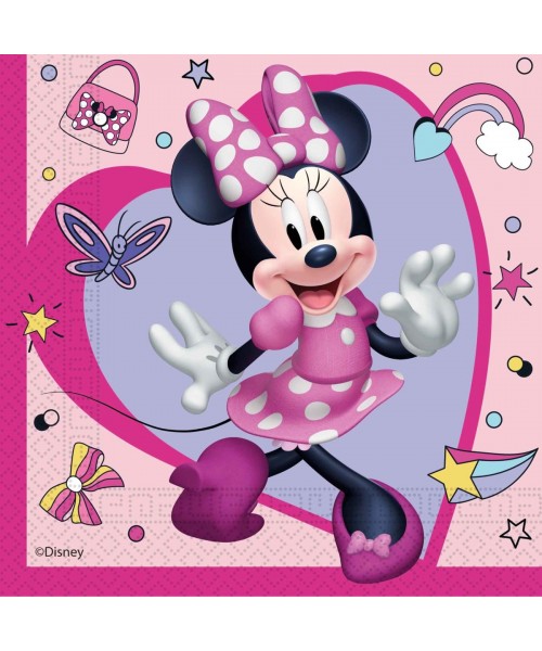 TOVAGLIOLO 33X33CM MINNIE HAPPY JUNIOR 20PZ - L'Officina delle
