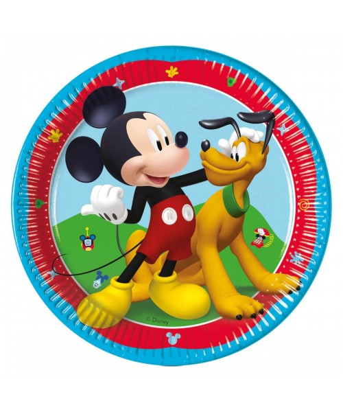 PIATTO 20CM 8 PZ TOPOLINO MICKEY ROCK THE HOUSE - L'Officina