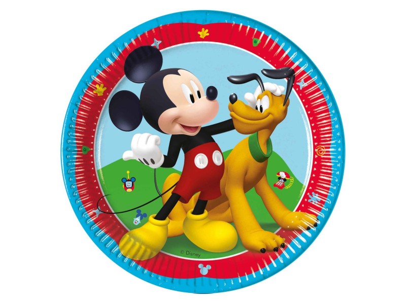 PIATTO 20CM 8 PZ TOPOLINO MICKEY ROCK THE HOUSE - L'Officina