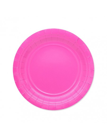 25 PIATTI CARTA 18 CM ECOLOR FUCSIA PLASTIC FREE - L'Officina 25 PIATTI CARTA 18 CM ECOLOR FUCSIA PLASTIC FREE - L'Officina