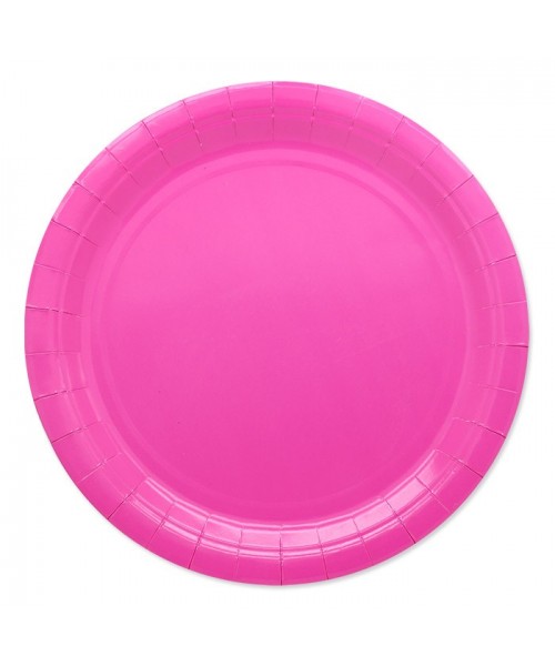 25 PIATTI CARTA 24 CM ECOLOR FUCSIA PLASTIC FREE - L'Officina