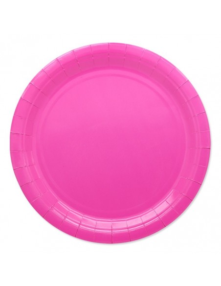 25 PIATTI CARTA 24 CM ECOLOR FUCSIA PLASTIC FREE - L'Officina 25 PIATTI CARTA 24 CM ECOLOR FUCSIA PLASTIC FREE - L'Officina