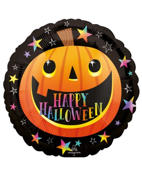 PALLONE MYLAR 18" ZUCCA HAPPY HALLOWEEN 45CM - L'Officina delle