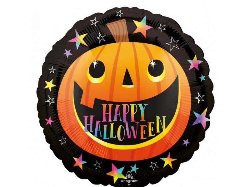 PALLONE MYLAR 18" ZUCCA HAPPY HALLOWEEN 45CM - L'Officina delle