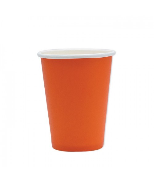 25 BICCHIERI CARTA ECOLOR ARANCIO PLASTIC FREE 200CC -