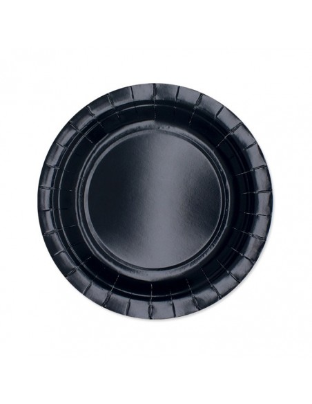25 PIATTI CARTA 18 CM ECOLOR NERO PLASTIC FREE - L'Officina 25 PIATTI CARTA 18 CM ECOLOR NERO PLASTIC FREE - L'Officina