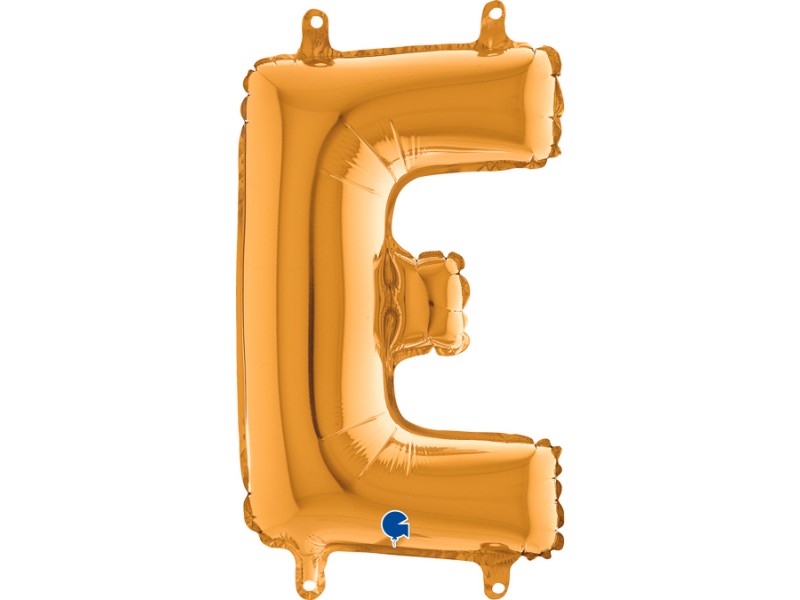 PALLONE MYLAR LETTERA " E " ORO 35CM - L'Officina delle feste