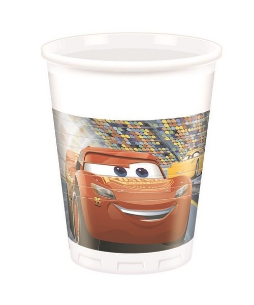 BICCHIERE PLASTICA CARS 3 8PZ - L'Officina delle feste