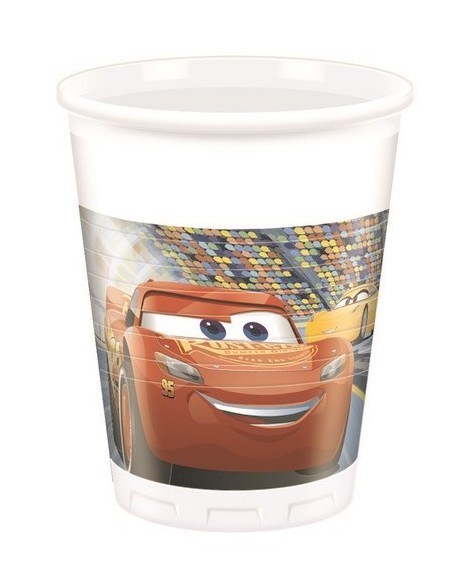 BICCHIERE PLASTICA CARS 3 8PZ - L'Officina delle feste