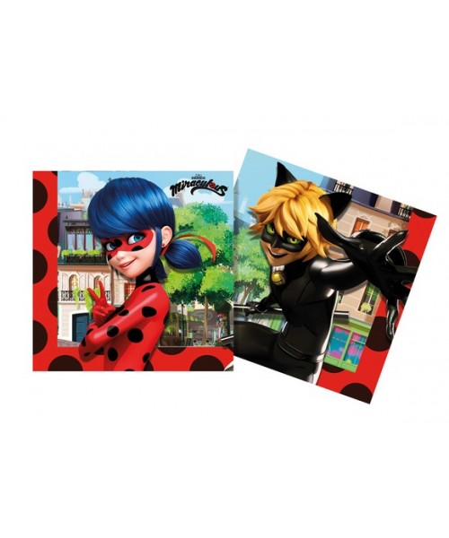 TOVAGLIOLO 33X33CM MIRACULOUS LADYBUG 20PZ - L'Officina delle