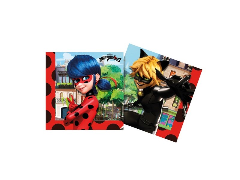 TOVAGLIOLO 33X33CM MIRACULOUS LADYBUG 20PZ - L'Officina delle