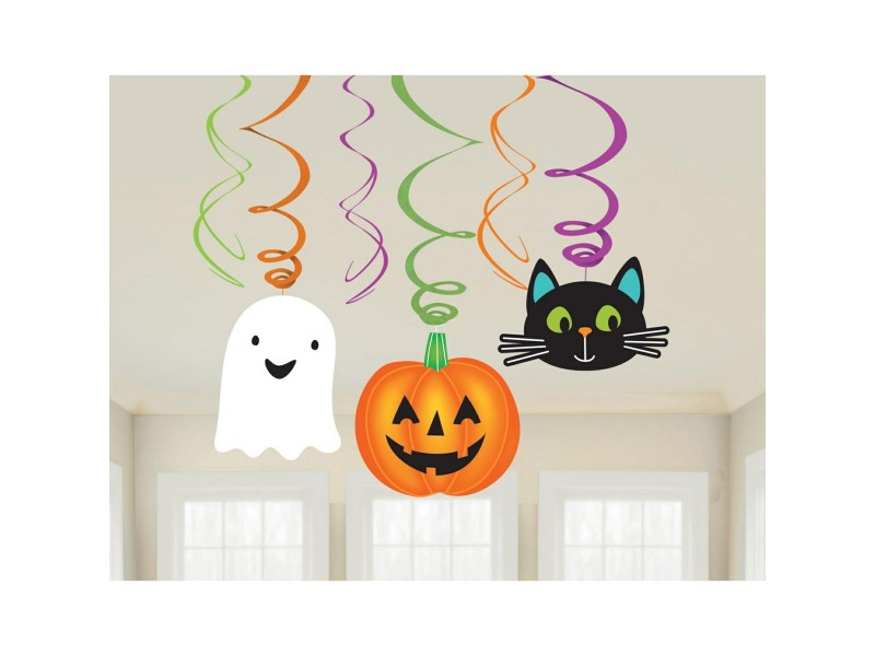 6 SWIRL DECORATIONI PENDENTI HALLOWEEN - L'Officina delle feste