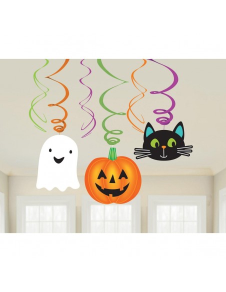 6 SWIRL DECORATIONI PENDENTI HALLOWEEN - L'Officina delle feste