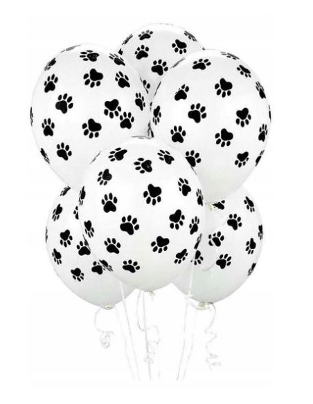 PALLONE LATTICE 11" BIANCO CON ZAMPE CANE 25PZ - L'Officina