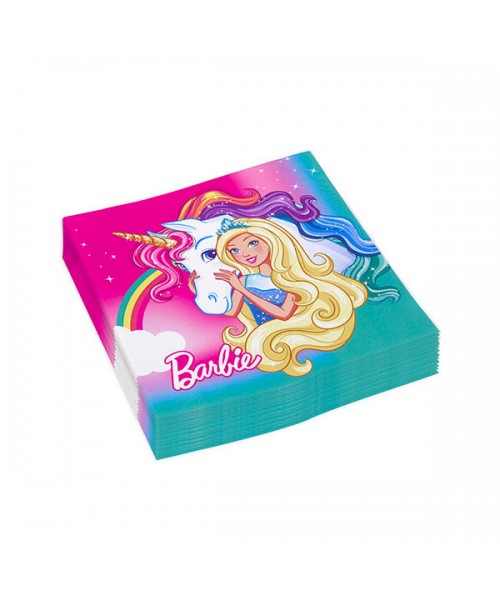 TOVAGLIOLO 33X33 BARBIE DREAMTOPIA 20PZ - L'Officina delle feste